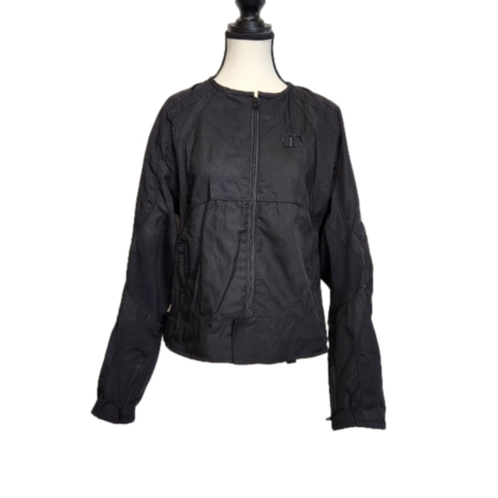 MOTO Jacket Size Large motorcycle Jacket Black color ICON MERC